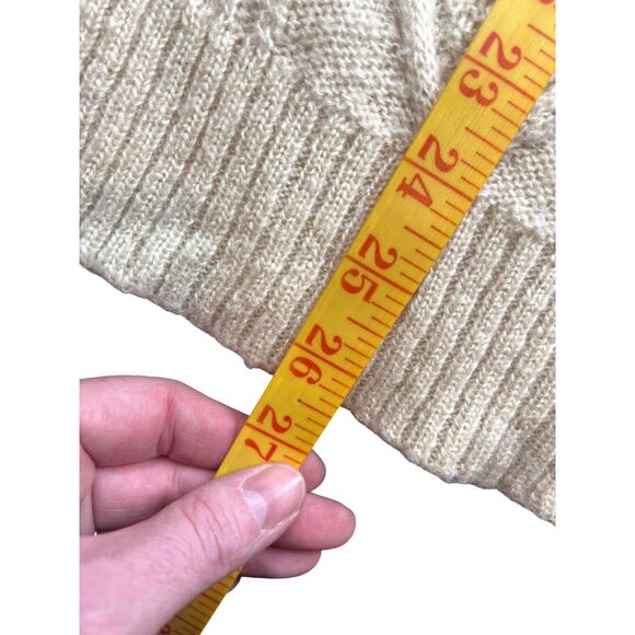 Woolrich Cable Knit Sweater Fisherman XL Ivory Wool Mohair GORP Cozy - Picture 5 of 7